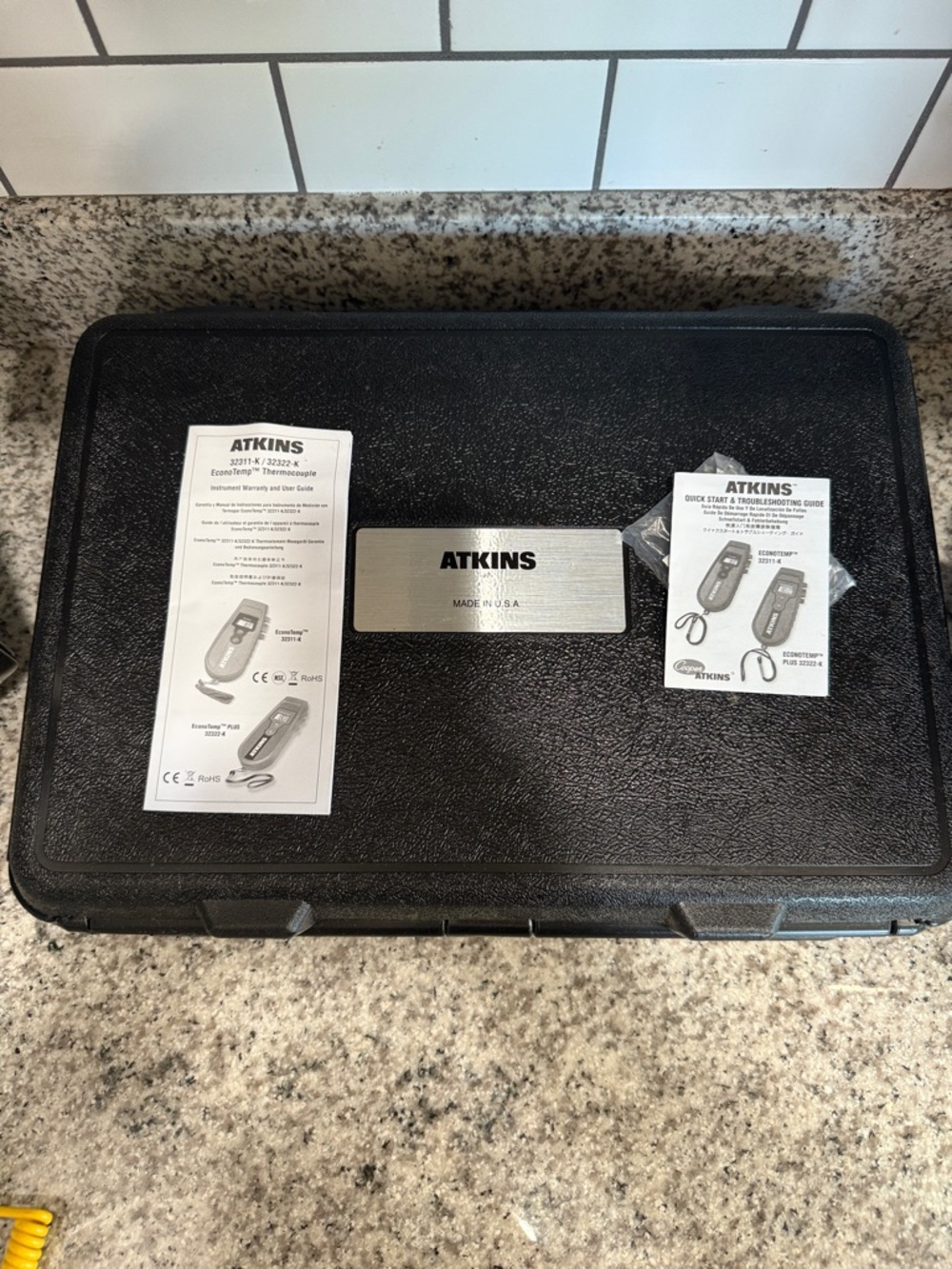 ATKINS Black Hard Case with Manuals - Six ( 6 ) pieces in total